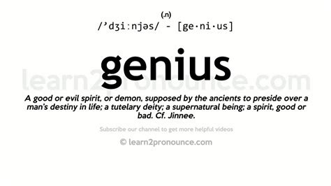 genius definition plural